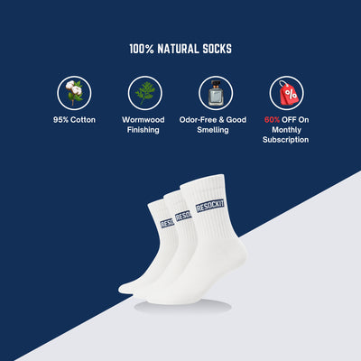 Sneaker Cotton Socks – 3 Pairs, Mugwort Fresh Finish